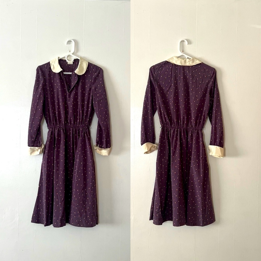 Vintage Coco California Collared A-Line Midi Dress